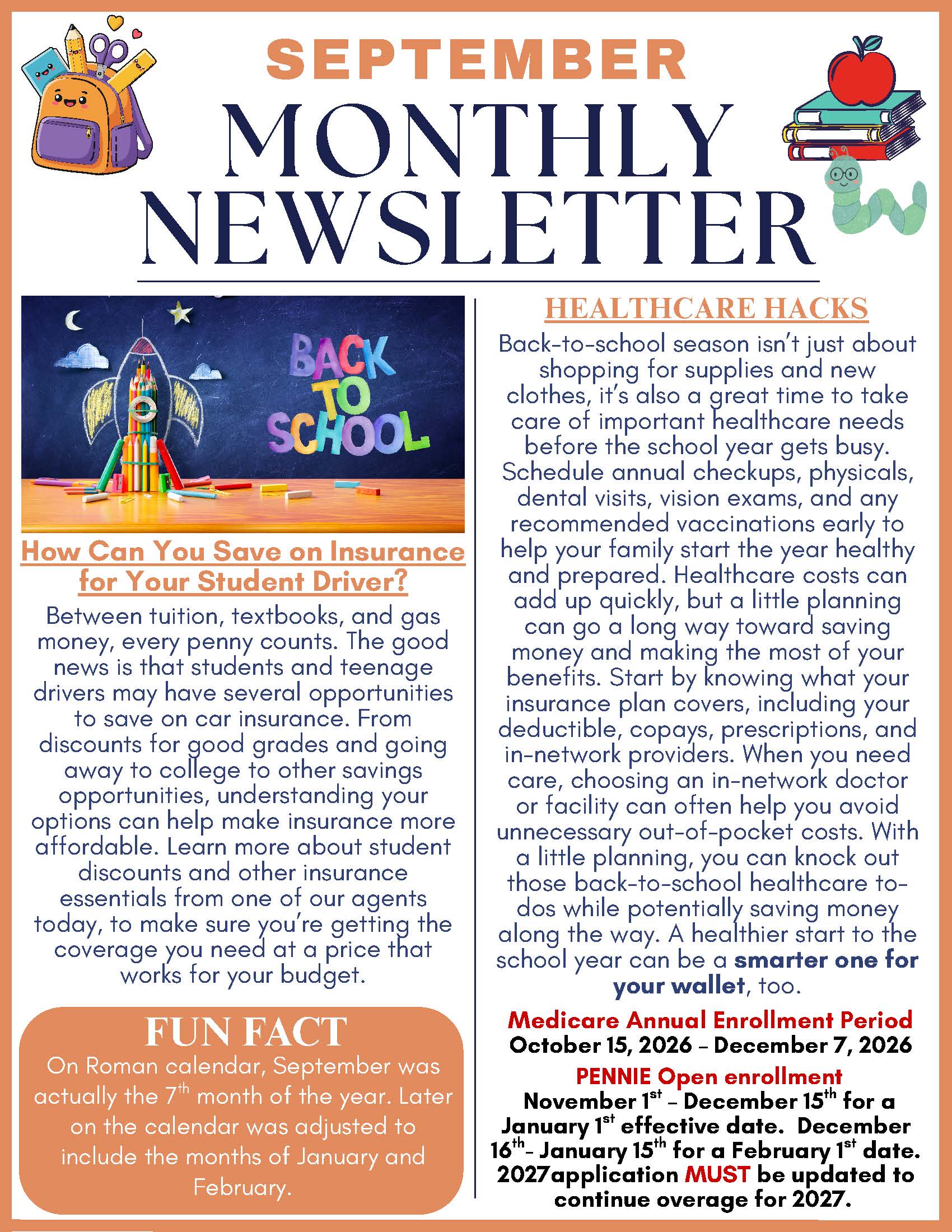 Kness Insurance September 2026 Newsletter